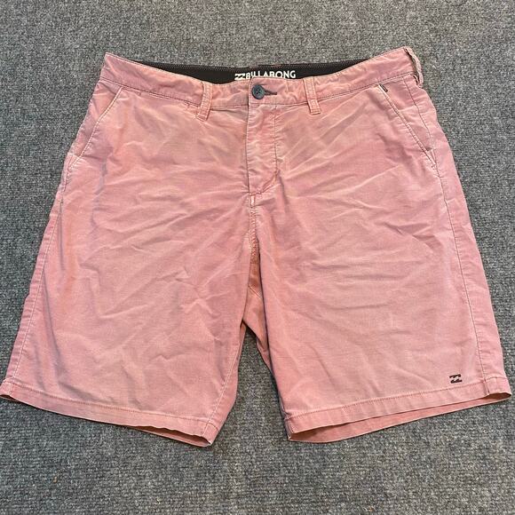 Billabong Other - BillaBong Mens Size 34 New Order Submersible Chino Shorts Salmon Pink Flat Front